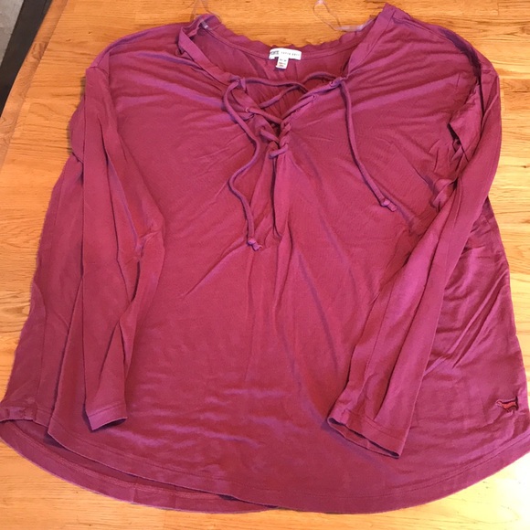 VS PINK lace up shirt - Picture 1 of 4